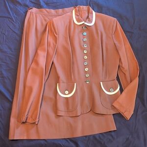 Vintage Chestnut Skirt Suit